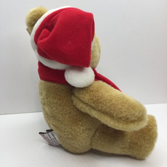 Disney Classic Pooh Gund Plush Christmas Bear Santa Hat Scarf 10" Stuffed Animal - Picture 8 of 12